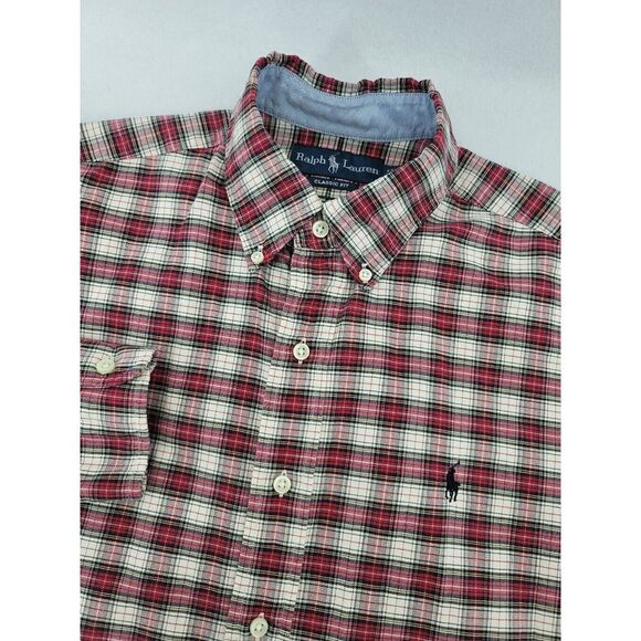 Lauren Ralph Lauren Other - Ralph Lauren‎ Classic Fit Men's L Red/Black Plaid Long Sleeve Button DownShirt